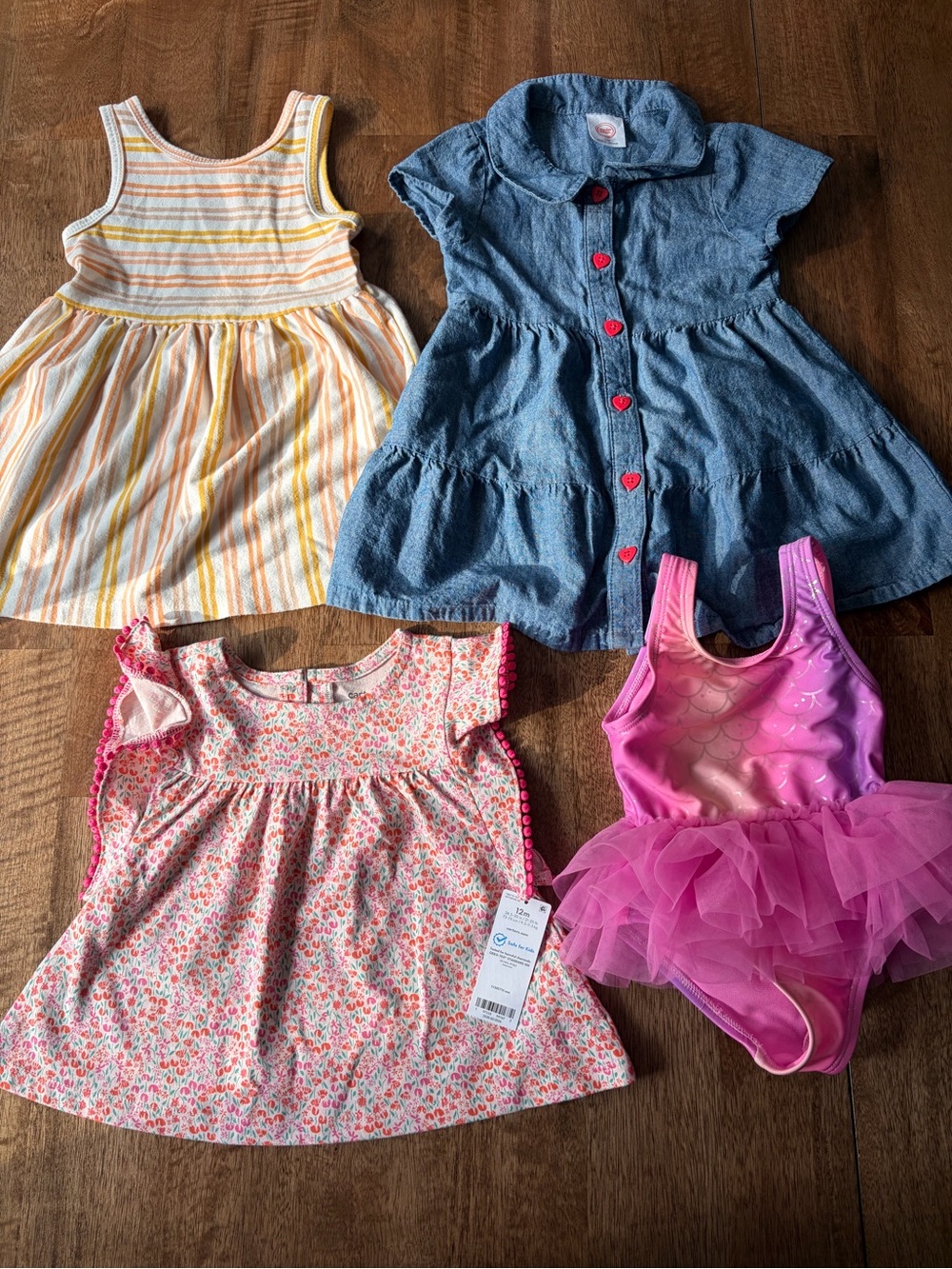 Set of Two Dresses. NWT Floral Top, and Tutu Mermaid Swimsuit